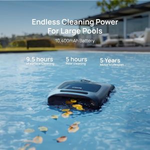 Beatbot AquaSense Pro Pool Robot, Cordless Pool Vacuum for Inground Pools, Clarifies & Skims Water, Surface Parking, Intelligent Path, Up to 3,299 Sq.ft - Navy Blue