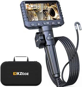 DXZtoz AGC430N Two-Way Articulating Borescope, 1080P Industrial Endoscope Inspection Camera with LED, 5.5FT