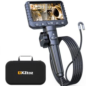 DXZtoz AGC430N Two-Way Articulating Borescope, 1080P Industrial Endoscope Inspection Camera with LED, 5.5FT