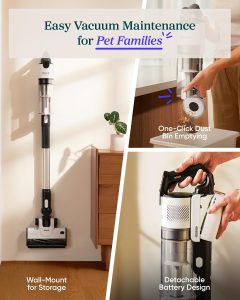 Levoit Cordless Vacuum Cleaner, Anti-Tangle for Pet Hair, Up to 50 Minutes Runtime