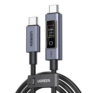 UGREEN Nexode 240W USB-C Fast Charging Cable, 6.6FT, with TFT Display