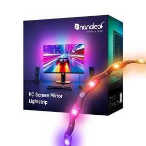 Nanoleaf PC Screen Mirror LED Strip, 2.5m RGB IC Zigzag Strip for Screens up to 32 Inches