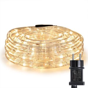 Lepro 10m LED Rope Light, 240 LEDs, IP44 Waterproof, Warm White for Indoor and Outdoor