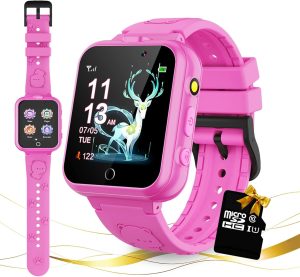 Retysaz Kids Smart Watch with 24 Games, Pedometer, 2 HD Cameras