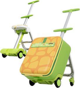 Jovikids Kids Ride-On Suitcase, 3 in 1, 32L Trolley with Telescopic Handle and 4 Wheels